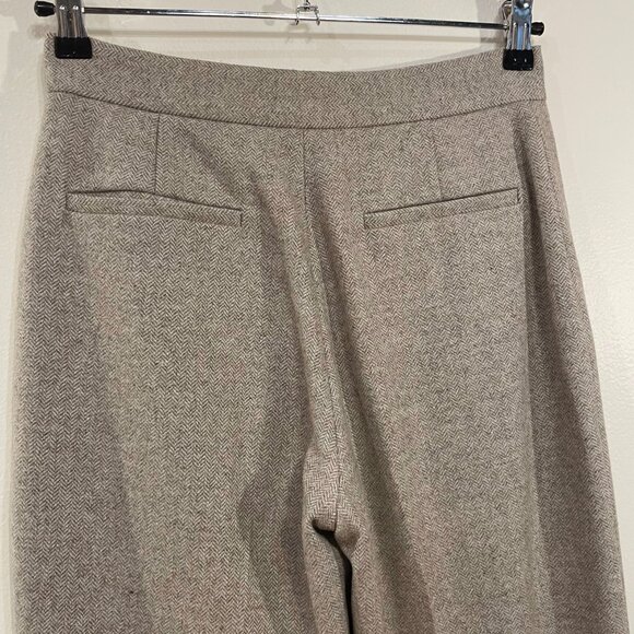EUC Sezane Francesca Wool Blend Herringbone Button Wide Leg Trousers 36, 4 - Picture 6 of 9